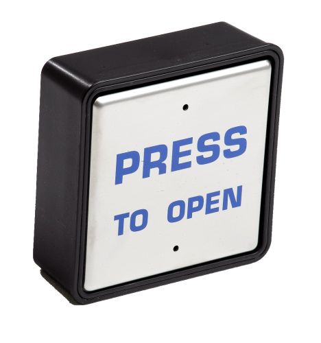 6" Square Push Pad Wireless "PRESS TO OPEN"